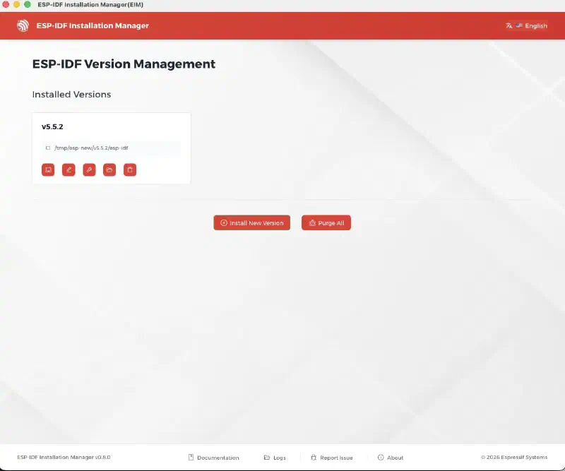 Version management in GUI