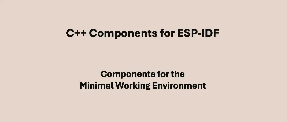 Featured image for C++ Components for ESP-IDF