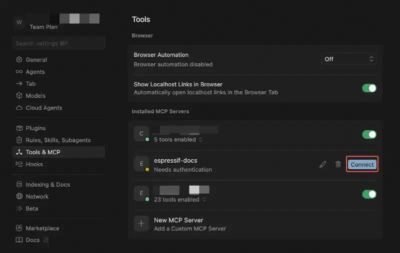 Cursor connect screen