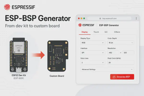ESP-BSP Generator: From Espressif dev kit to your custom board in an afternoon