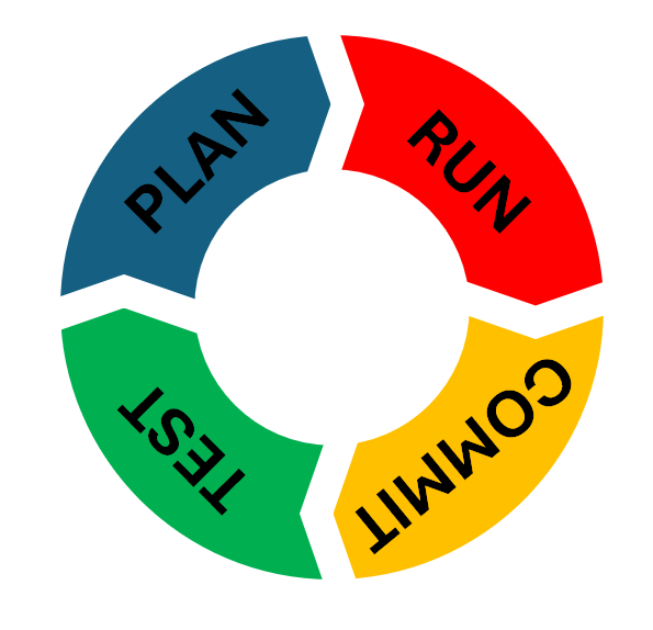 Fig.2 - Plan, Execute, Commit, Test.