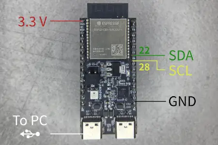 Fig. 2 - ESP32-C61-DevkitC connections