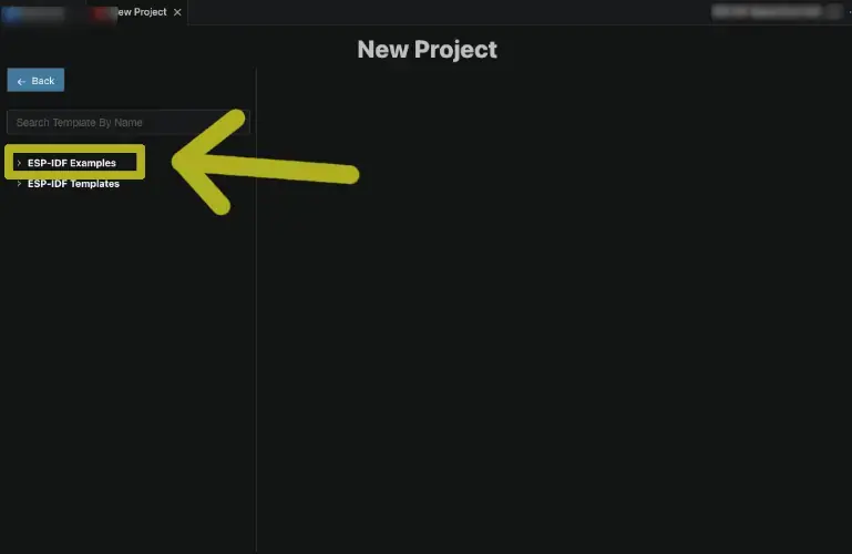 Fig.1 - Create new project from example hello_world